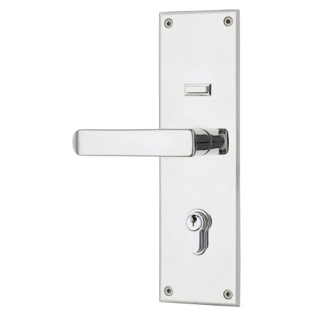 Trilock Eclipse Allure Double Cylinder Entrance Lever Set in Polished Stainless Steel