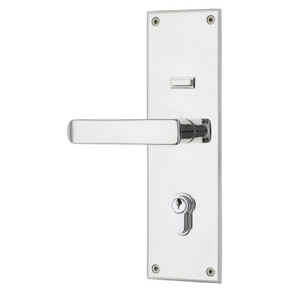 Trilock Eclipse Allure Double Cylinder Entrance Lever Set in Polished Stainless Steel