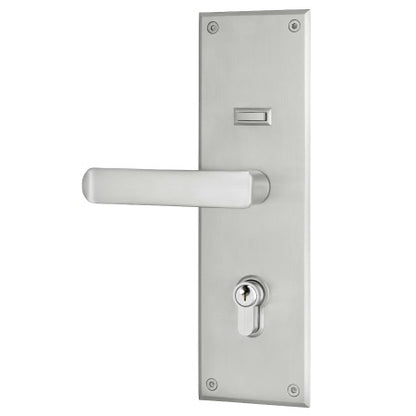 Trilock Eclipse Allure Double Cylinder Entrance Lever Set in Stainless Steel
